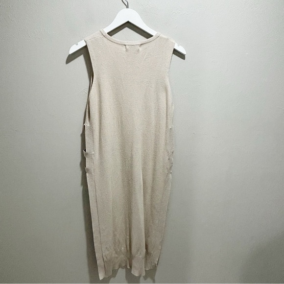 MER-SEA Women’s Birch Beige ANYWHERE Open Tunic Sleeveless Long Line Size S/M - Picture 3 of 7